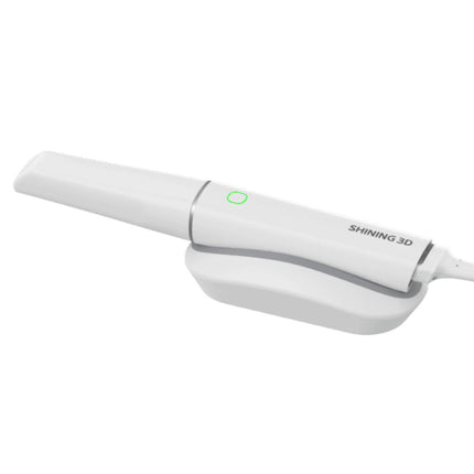 White hair straightener with 'Shining 3D' branding on a white background