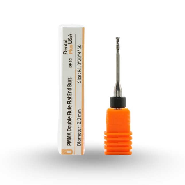 T11-DP53 Milling Burs Double flute flat for PMMA 2.0 mm X 1 Unit - DPMB26