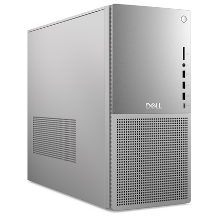 Dell computer tower on a white background